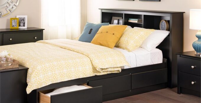 BOWERY HILL Queen Bookcase Platform Storage Bed – 2023 Review