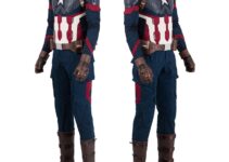 Superhero Captain Soldier Costume Deluxe Halloween Cosplay 2023