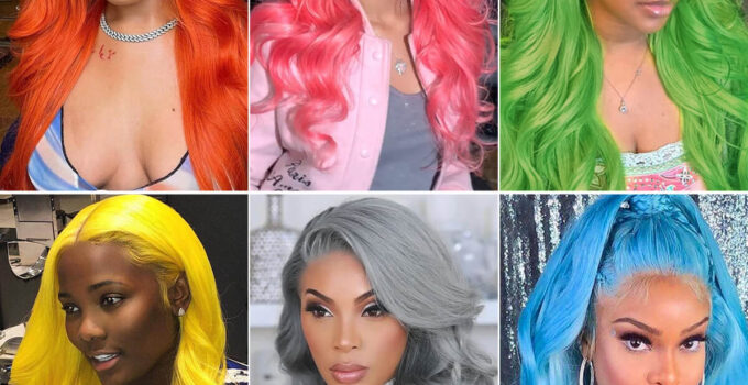 Human Hair Wigs Colorful
