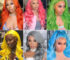 Human Hair Wigs Colorful