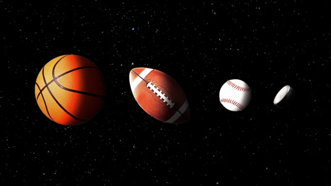 Football, Basketball, Baseball, Hockey